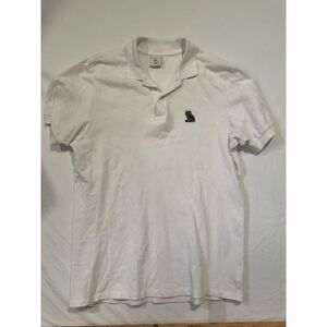 OVO October’s Very Own White Mens Polo shirt with Black Owl, Size M